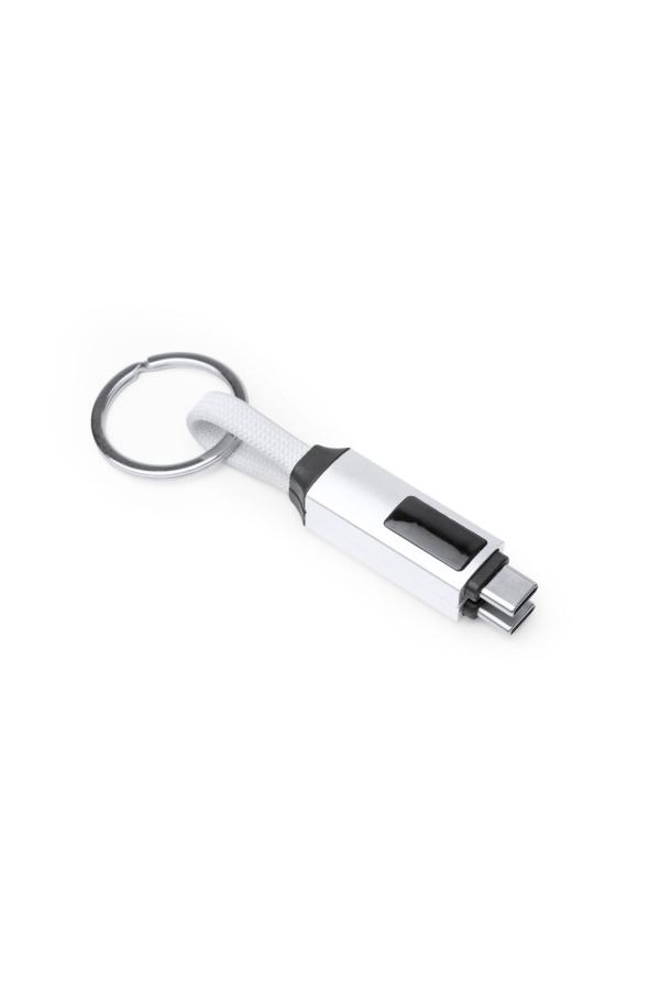 Pernik charging cable with keyring and display
